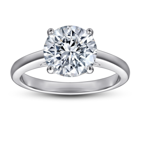 Lab Diamonds Jewelry 4 6-prong 18k White Gold IGI Vvs Diamond Women Engagement Rings In Gold