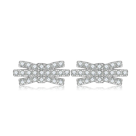 Simple Studs Earrings Non Tarnish Jewelry Rhodium Plated Earrings 925 Sterling Silver